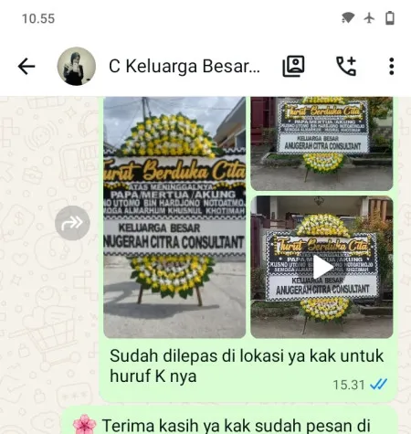 Pengiriman Papan Bunga Duka Pondok Cina