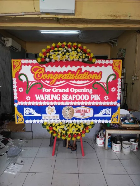 Papan Bunga Ucapan Selamat Pondok Cina